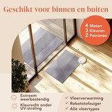 Antislip Deurmat 60x90 cm Lichtgrijs Polyester - 33% Korting!