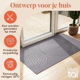 Antislip Deurmat 60x90 cm Lichtgrijs Polyester - 33% Korting!