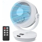 Stille Tafelventilator 33cm, 25dB, 4 Snelheden, 4 Modi, Incl. Afstandsbediening - 34% Korting