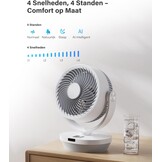 Stille Tafelventilator 33cm, 25dB, 4 Snelheden, 4 Modi, Incl. Afstandsbediening - 34% Korting