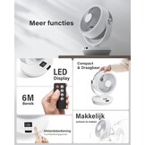 Stille Tafelventilator 33cm, 25dB, 4 Snelheden, 4 Modi, Incl. Afstandsbediening - 34% Korting