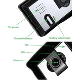 Video Intercom Deurbel Systeem 7" HD Monitor - 34% Korting