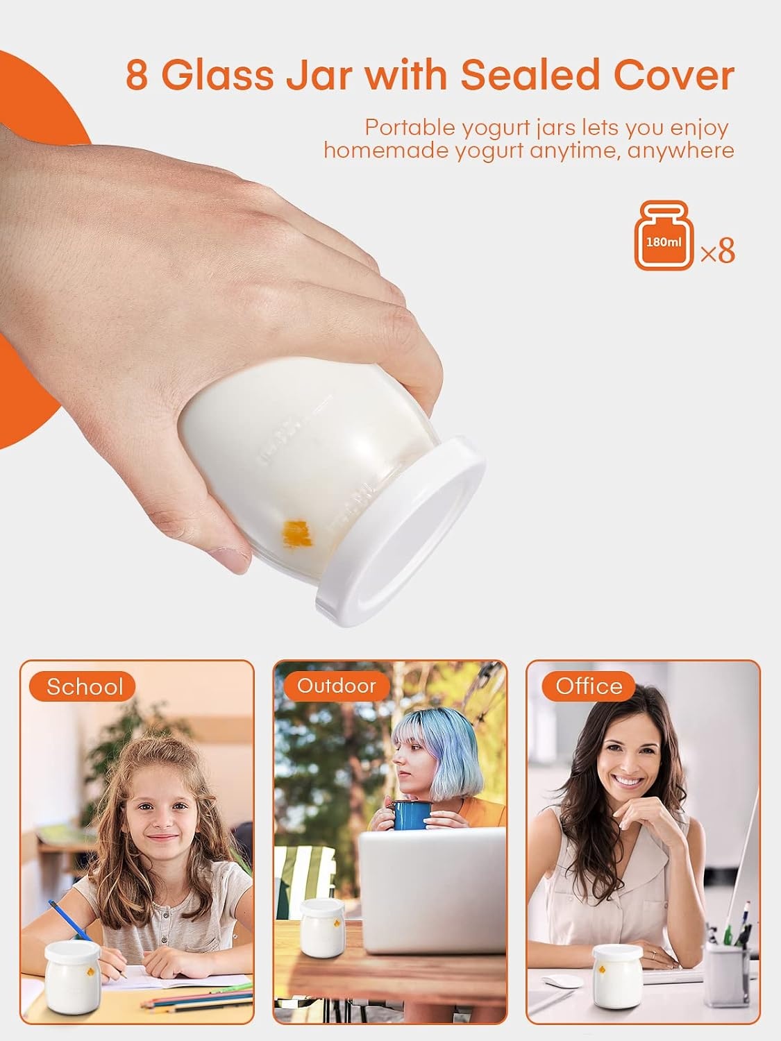 Zelfgemaakte Yoghurtmaker met 8 Glazen - 34% Korting