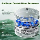 Opvouwbare Roeitrainer Waterweerstand Rubberhout 30% Korting