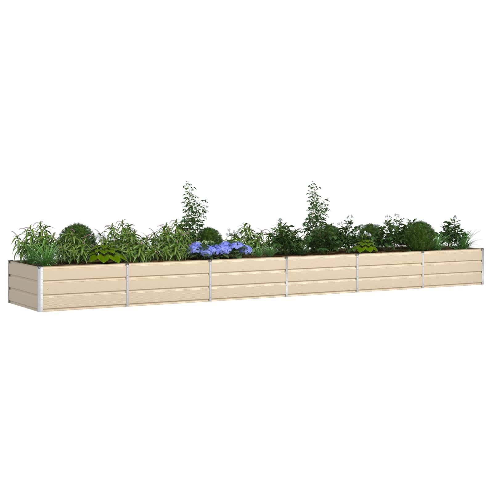 Plantenbak Ivoor Gegalvaniseerd Staal 580x100x45cm - 35% Korting