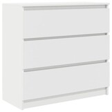 vidaXL Dressoir Spaanplaat Wit 80x35x76 cm - 54% Korting