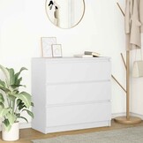 vidaXL Dressoir Spaanplaat Wit 80x35x76 cm - 54% Korting