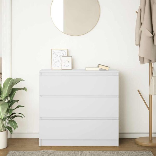 vidaXL Dressoir Spaanplaat Wit 80x35x76 cm - 54% Korting
