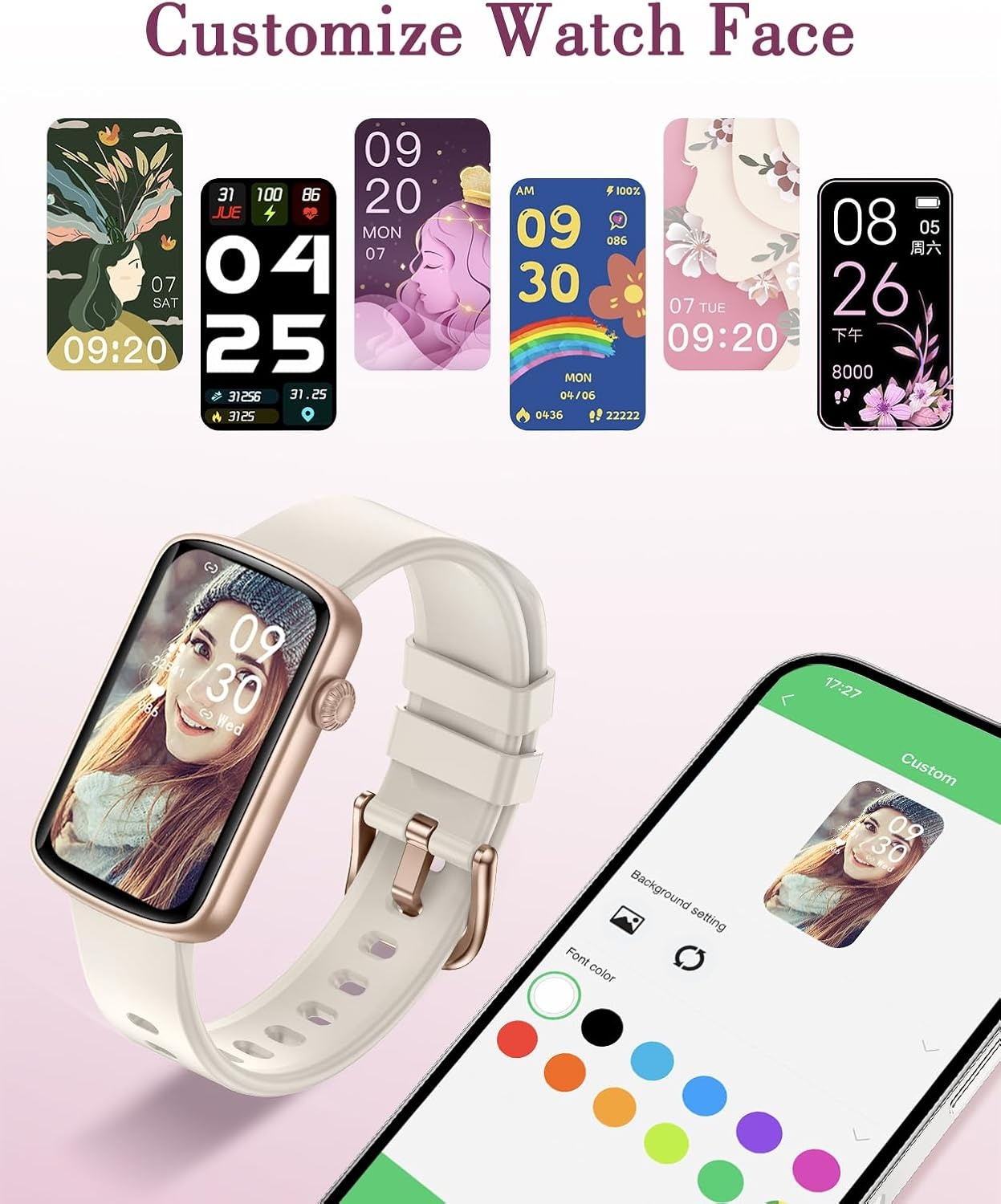 Smartwatch Dames Starlight Gold - 1,47" HD Scherm met 32% Korting