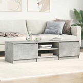 Tv-meubel Bewerkt Hout Betongrijs 140x40x35,5 cm (34% Korting)