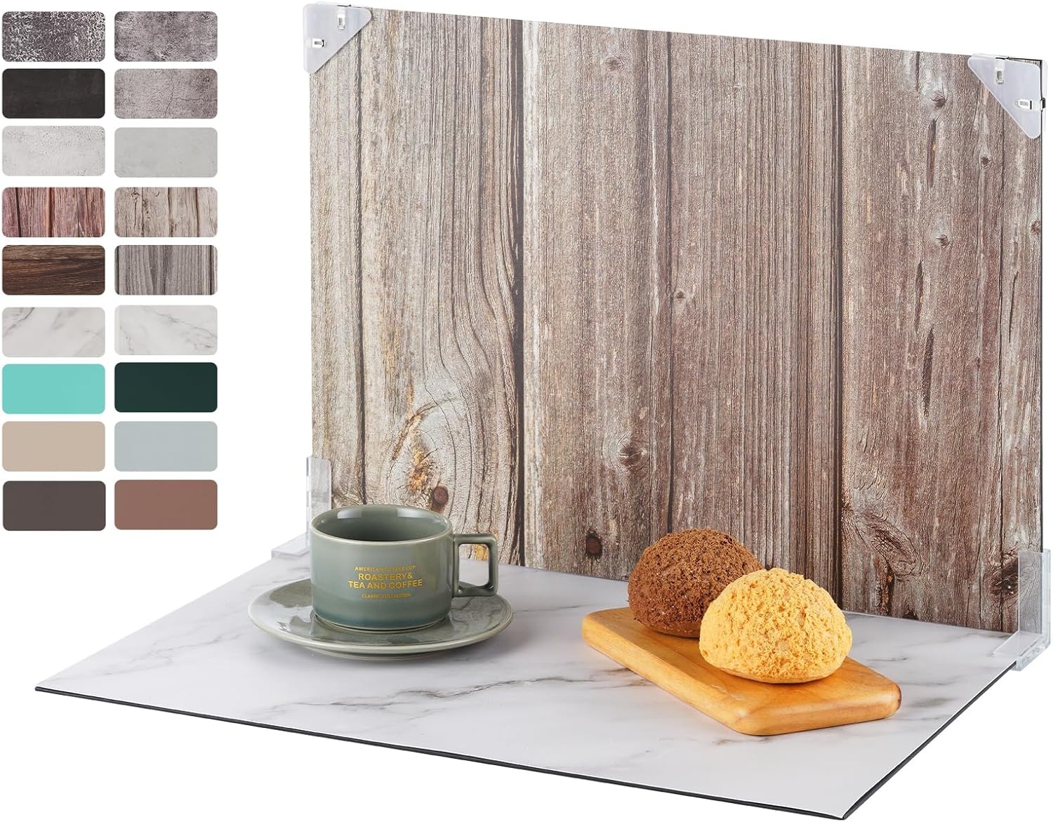 Compacte Foto-achtergrondset 30x40cm met Reflectiepaneel & 9 Kleuren, 34% Korting