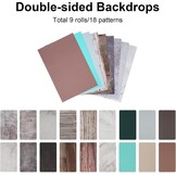 Compacte Foto-achtergrondset 30x40cm met Reflectiepaneel & 9 Kleuren, 34% Korting