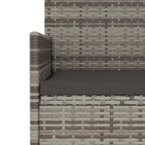vidaXL Tuinbank 3-zits met kussens, Poly Rattan, Grijs - 34% Korting!