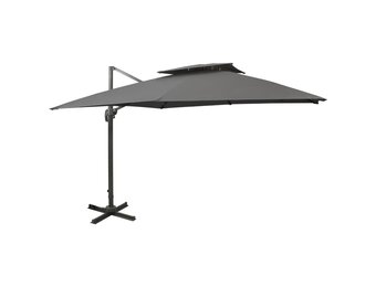 Zweefparasol met dubbel dak 300x300 cm Antraciet - 35% Korting