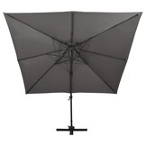 Zweefparasol met dubbel dak 300x300 cm Antraciet - 35% Korting