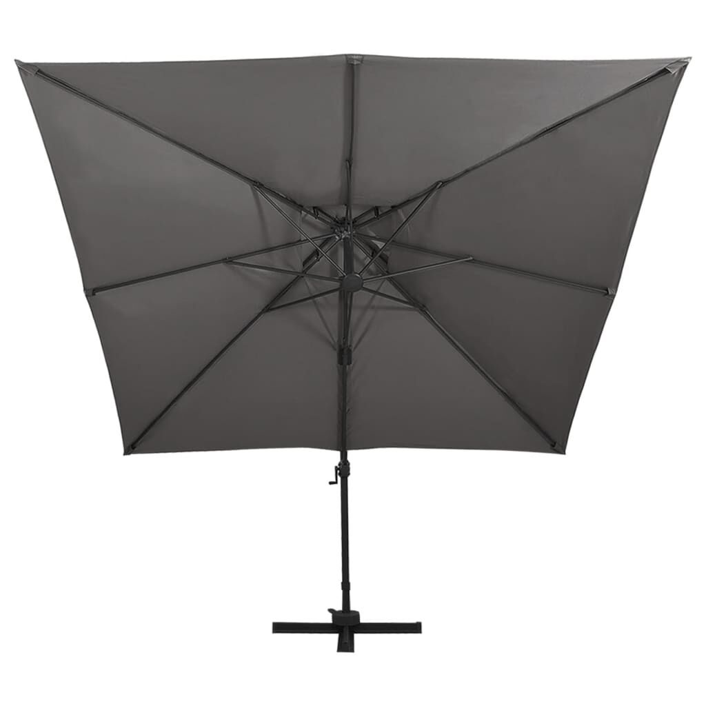 Zweefparasol met dubbel dak 300x300 cm Antraciet - 35% Korting