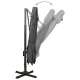 Zweefparasol met dubbel dak 300x300 cm Antraciet - 35% Korting
