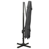 Zweefparasol met dubbel dak 300x300 cm Antraciet - 35% Korting