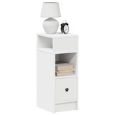 Set van 2 VidaXL Nachtkastjes 25x31x66 cm Wit - 34% Korting