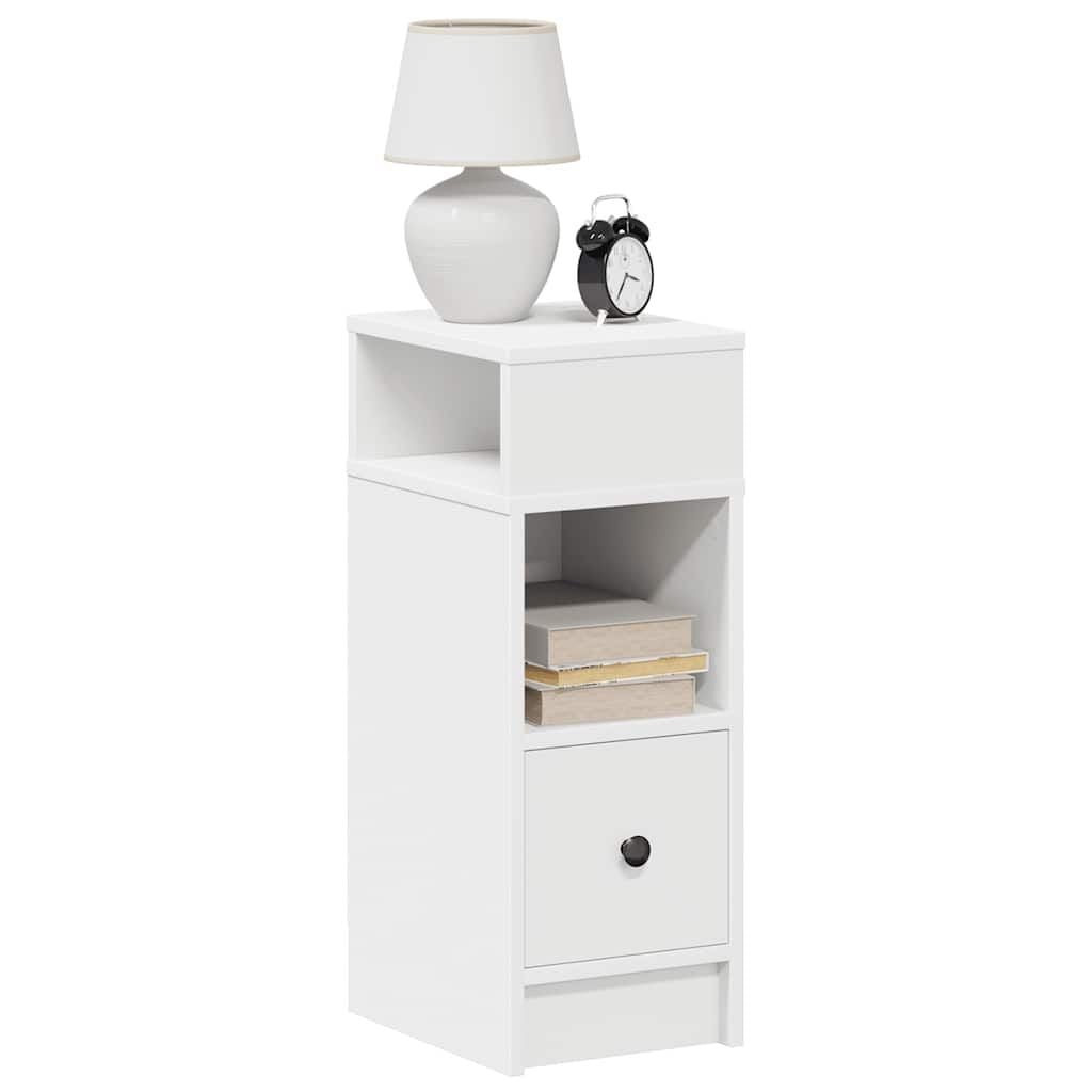 Set van 2 VidaXL Nachtkastjes 25x31x66 cm Wit - 34% Korting