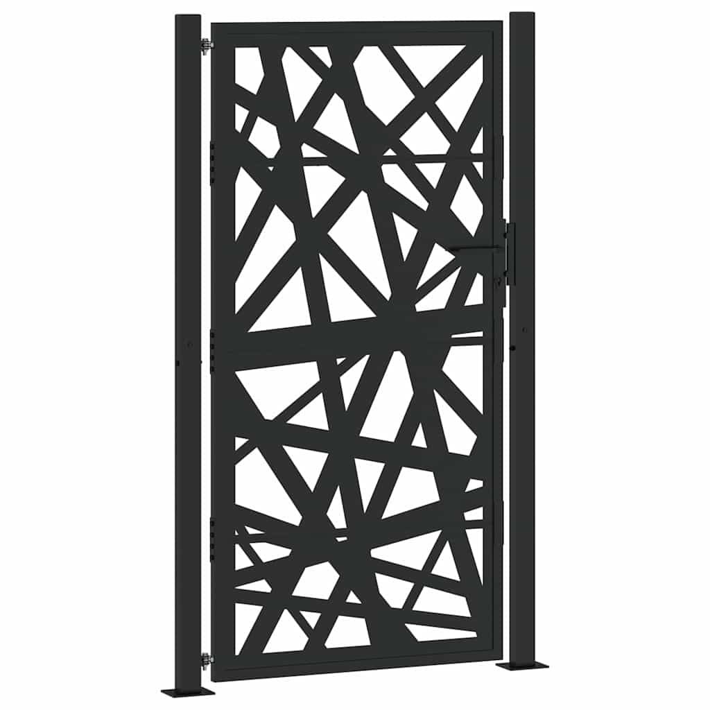Zwarte Stalen Poort met Lichtontwerp 100x175 cm - 35% Korting