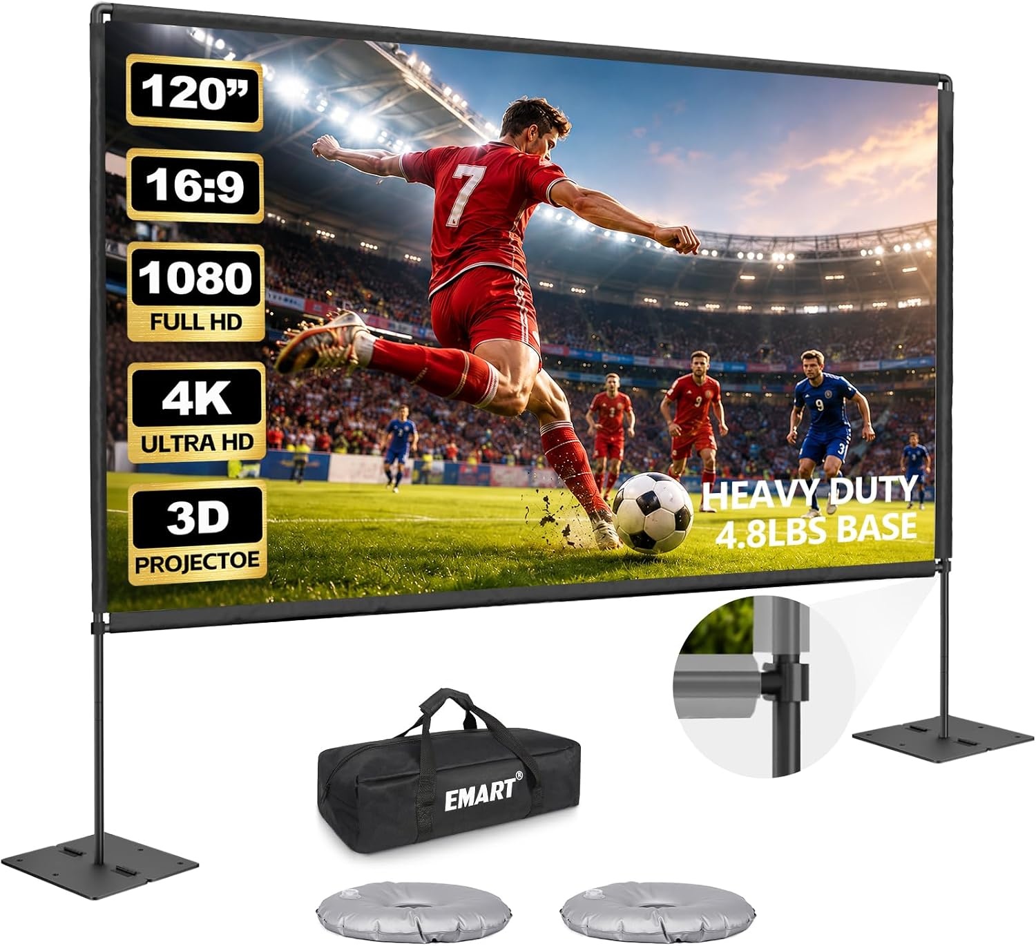 Beamer Scherm met Standaard 120 INCH - 34% Korting