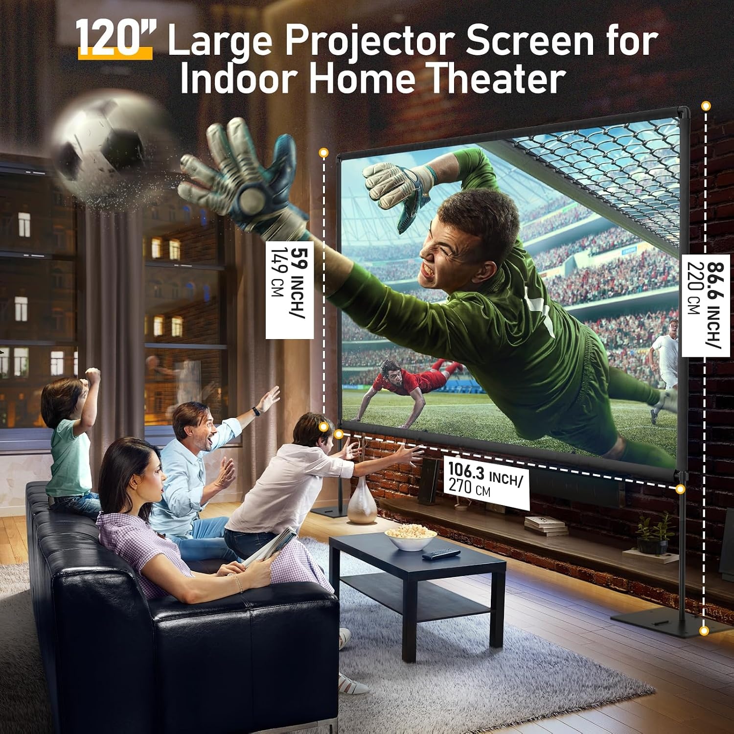 Beamer Scherm met Standaard 120 INCH - 34% Korting