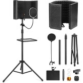 Microfoon Isolatiescherm met Popfilter & Statiefhouder - 34% Korting