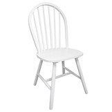 Eetkamerstoelen 4 st. Massief Rubberwood Wit - 60% Korting!