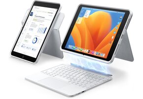 Draaibare Toetsenbordhoes met Trackpad voor iPad 7/8/9 - Wit - 34% Korting