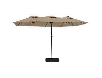 Dubbele Parasol 449x265 cm Taupe - 35% Korting