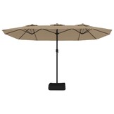 Dubbele Parasol 449x265 cm Taupe - 35% Korting