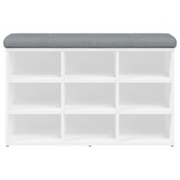 vidaXL Schoenenbank Wit 82x32x50 cm Bewerkt Hout - 34% Korting