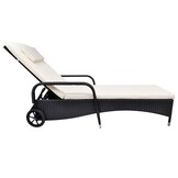 VidaXL Ligbed Poly Rattan Zwart - 54% Korting