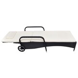 VidaXL Ligbed Poly Rattan Zwart - 54% Korting