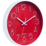 Moderne Wandklok 30 cm - Geruisloze Radiografische Klok - Rood - 33% Korting