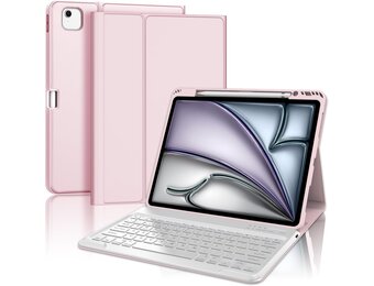 Toetsenbordhoes iPad Air 13" (M2) 2024 - Spaans Toetsenbord Lichtroze - 73% Korting