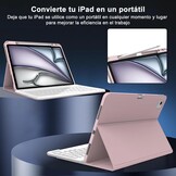 Toetsenbordhoes iPad Air 13" (M2) 2024 - Spaans Toetsenbord Lichtroze - 73% Korting