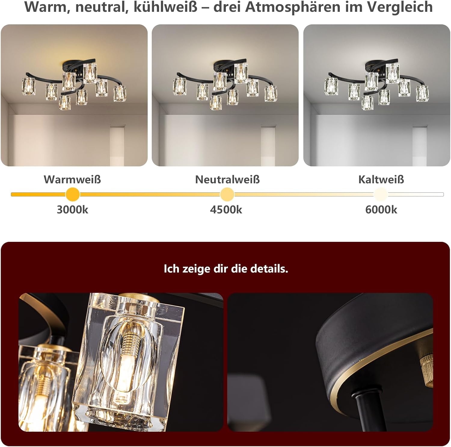 Sputnik Plafondlamp 8-lichts Kristal Zwart Goud - 86% Korting