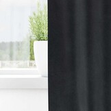 Donkergrijze Fluweel Gordijnen (2 stuks) 140x140cm - 33% Korting