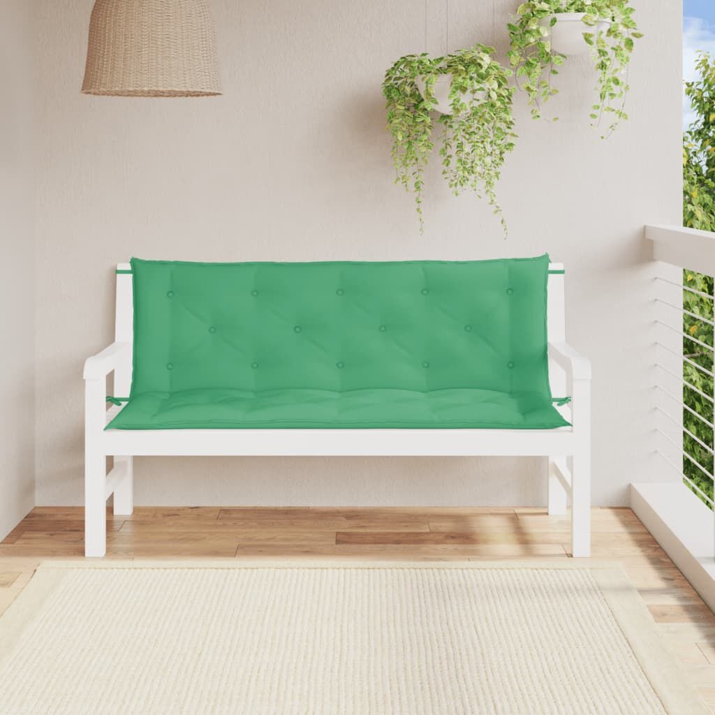 Tuinbankkussens Groen 2 Stuks 150x50cm Oxford Stof (33% Korting)