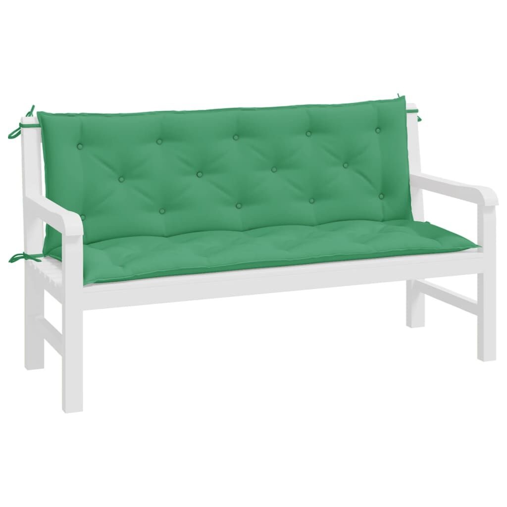Tuinbankkussens Groen 2 Stuks 150x50cm Oxford Stof (33% Korting)