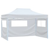 Opvouwbare Partytent 3x4m Staal Wit met Zijwanden - 54% Korting