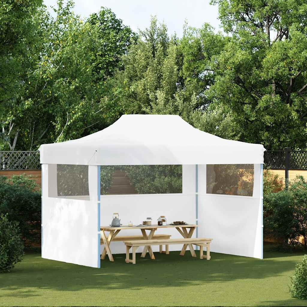 Opvouwbare Partytent 3x4m Staal Wit met Zijwanden - 54% Korting