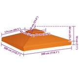 vidaXL Prieeldoek Vervanging Oranje 3x3m - 34% Korting