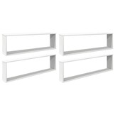 vidaXL Wandschappen Kubus Wit (4 stuks) - 34% Korting!