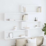 vidaXL Wandschappen Kubus Wit (4 stuks) - 34% Korting!