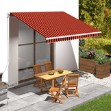 VidaXL Luifeldoek 400x300 cm Canvas Oranje/Bruin - 34% Korting!