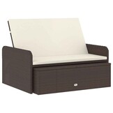 Loungeset met kussens, Poly Rattan Bruin - 35% Korting