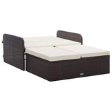 Loungeset met kussens, Poly Rattan Bruin - 35% Korting